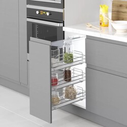 Starax S-2245-C Yandan Gizli Raylı Ünite (90 Derece) Ahşap Tablalı Sağ - Starax