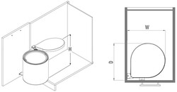 Starax S-2253 OTOMATİK KAPAKLI ÇÖP KOVASI SİYAH - 3