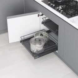 Starax S-2309- A Ahşap Tablalı Bağımsız Teleskopik Raylı Çekmece 45cm Antrasit - Starax