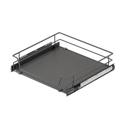 Starax S-2310 Ahşap Tablalı Bağımsız Teleskopik Raylı Çekmece 500 mm Antrasit - 1