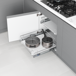 Starax S-2310-C Ahşap Tablalı Bağımsız Teleskopik Raylı Çekmece 500 mm Krom - Starax