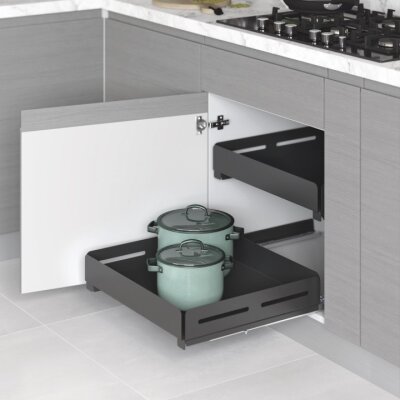 Starax S-2335-UB.A Bağımsız Çift Açılım Gizli Raylı Çekmece 55 cm (Fr.) Unique - Antrasit - 1