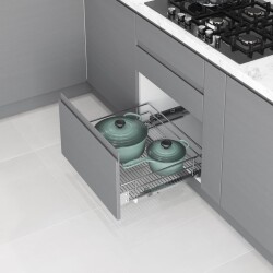 Starax S-2341 35cm Kapağa Monte Çift Açılım Gizli Raylı Çekmece - 2