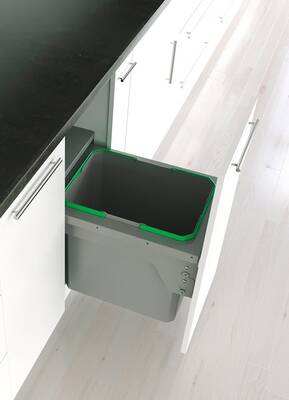 Starax S-2383 Kapağa Monte Çöp Kovası 50 cm fr Gri - 1