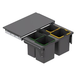 Starax S-2387-A Kapağa Monte Çöp Kovası 80 cm Antrasit - Starax