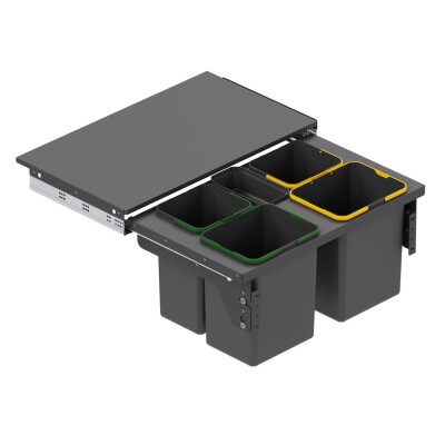 Starax S-2387-A Kapağa Monte Çöp Kovası 80 cm Antrasit - 2