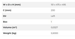 Starax S-2441-A Tandem Gizli Raylı (Çift Açılım) Deterjanlık 16cm Sol Antrasit - 3