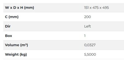 Starax S-2441-A Tandem Gizli Raylı (Çift Açılım) Deterjanlık 16cm Sol Antrasit - 3