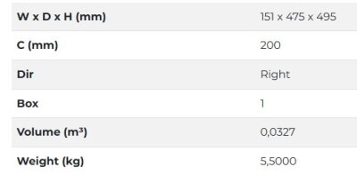 Starax S-2442-A Tandem Gizli Raylı (Çift Açılım) Deterjanlık 16cm Sağ Antrasit - 3
