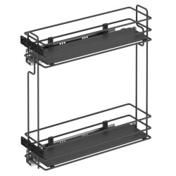 Starax S-2491-A Gizli Raylı Deterjanlık (Çift Açılım) Ahşap 151 x 475 x 495 Antrasit - 2