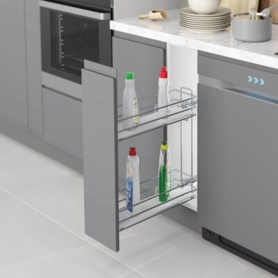 Starax S-2491-C Gizli Raylı Deterjanlık (Çift Açılım) Ahşap 151 x 475 x 495 - 1