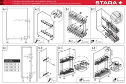 S-2494-A Ahşap Tab.Gizli Raylı Dtrj.Sağ 22cm Antrasit - 4