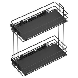 Starax S-2494-A Ahşap Tablalı Gizli Raylı Deterjanlık Sağ 22cm Antrasit - 2