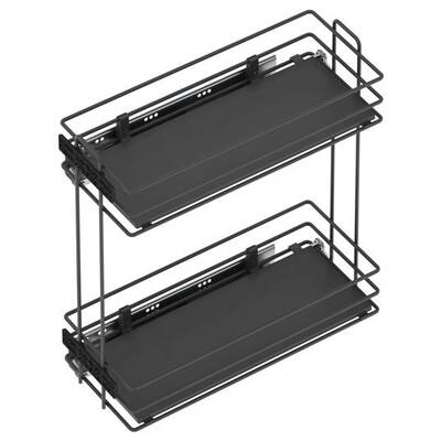 Starax S-2494-A Ahşap Tablalı Gizli Raylı Deterjanlık Sağ 22cm Antrasit - 2