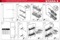 S-2494-C Ahşap Tab.Gizli Raylı Dtrj.Sağ 22cm Krom - 4