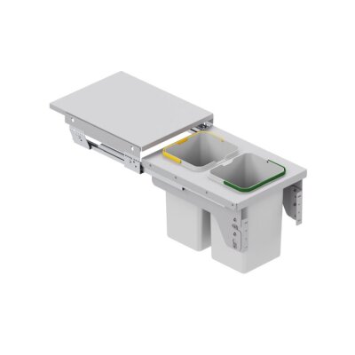 Starax S-2381-G Kapağa Monte Çöp Kovası Frenli 400 mm Gri - 2