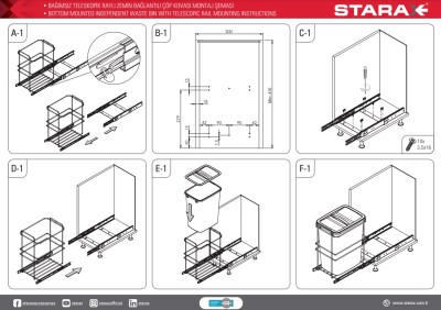 S-2590-A Bağımsız Çöp Kovası 35 Lt. (Fr.)-Antrasit - 4