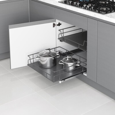 S-2612-A Ahşap Tablalı Bağımsız Çift Açılım Gizli Raylı Çekmece - 1