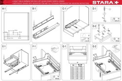 S-2612 Ahşap Tab. Bağ. Çift Açılım Gizli Raylı Çekm. - 4