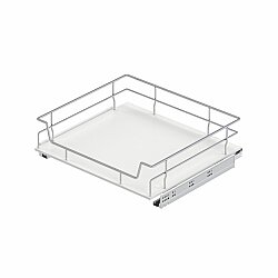 Starax S-2615-C Ahşap Tablalı Bağımsız Çift Açılım Gizli Raylı Çekmece 55cm Krom - 2