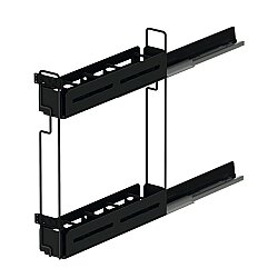 Starax S-2661-UB-A Kaymaz Yüzeyli Ahşap Şişelik - Çift Açılım Sağ Gizli Raylı Unique Slim Antrasit - Starax