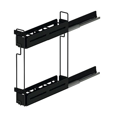 Starax S-2661-UB-A Kaymaz Yüzeyli Ahşap Şişelik - Çift Açılım Sağ Gizli Raylı Unique Slim Antrasit - 1