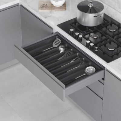 S-2688-AP 64x49cm Plastik Çekmece İçi KEPÇELİK Antrasit 70cm Starax - 1