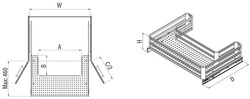 S-2741-G Alm. Evye Altı Çekmece 80 cm Gri - 3