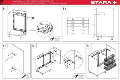 S-2793 Yandan Tandem Raylı Ünite (90 Derece) - 4