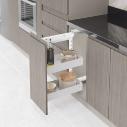 Starax S-2794-UB-W Unique Box Yandan Gizli Raylı Ünite (90 Derece) Beyaz 40cm - Starax