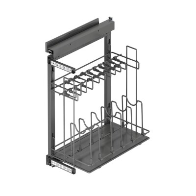 S-2880-A Yandan Gizli Raylı Tavalık 45cm Sol Antrasit - 1