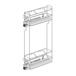 S-2910-C Çift Açılım Gizli Raylı Ahşap Tab.Mini Şişelik Sağ Krom - 2