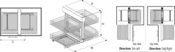 S-3010- Bağımsız Körköşe Mekanizması 50cm. Sağ Antrasit - 5