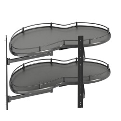 Starax S-3014-A Döner Tablalı Körköşe Mekanizması Sağ 45 cm Antrasit - Starax