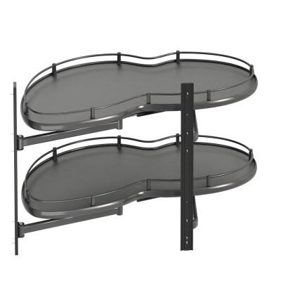 Starax S-3014-A Döner Tablalı Körköşe Mekanizması Sağ 45 cm Antrasit - 1