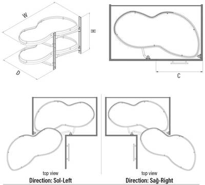 Starax S-3014-G Kapağa Monte Körköşe Mekanizması Sağ - 3