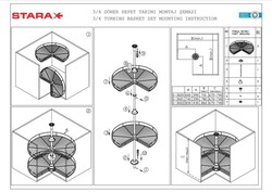 Starax 3021-A 3/4 Döner Sepet Takımı 74 cm - 4