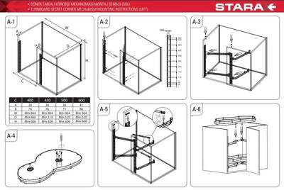 S-3123.C Döner Tab.Kör Köşe Mekanizması sol - 3