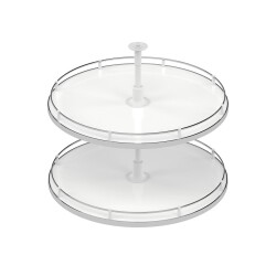 S-3134-C 4/4 Ahşap Tab.Klasik Döner Sepet Takımı 60cm Krom - Starax