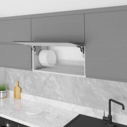 S-5157- Yüksek Bölmeli Tabak Rafı 80cm Krom Boyalı - Starax