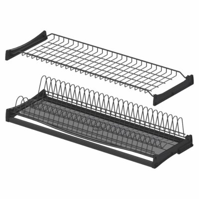 Starax S-5162-A Alm.Profil Tepsili Tabaklık Bardaklık Set 90cm Antrasit - 2