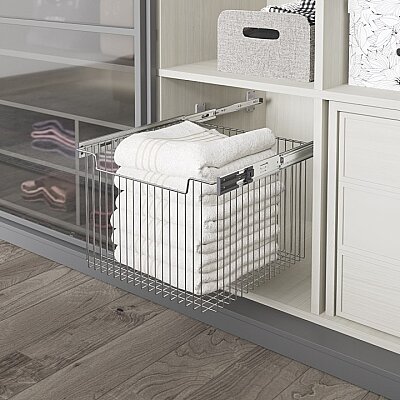 Starax S-6362-C Teleskopik Raylı Çok Amaçlı Sepet (Büyük Boy) 450 mm Krom - 1