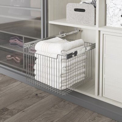 Starax S-6365-C Teleskopik Raylı Çok Amaçlı Sepet (Büyük Boy) 600 mm Krom - 1