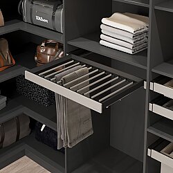 Starax S-6413-A Leather Touch Gizli Raylı Pantolonluk 900 mm Antrasit - Starax