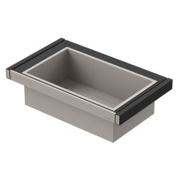 Starax S-6433-A Leather Touch Gizli Raylı Derin Çekmece 900 mm Antrasit - 2