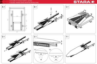 S-6616-Ütü Masası Katlanır Antrasit - 7