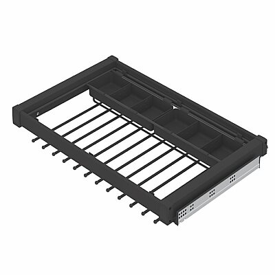 Starax S-6713-A Gizli Raylı Alüminyum Fonksiyonel Pantolonluk 800 mm Antrasit - 2