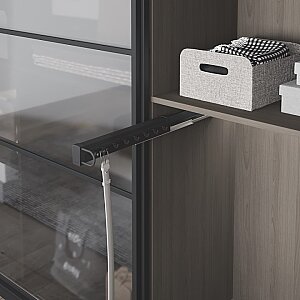 Starax S-6738-A Gizli Raylı Alüminyum Kemerlik Sol Antrasit - Starax