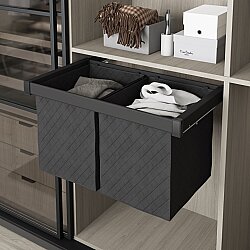 S-6794-A Gizli Raylı Kumaş Çamaşır Sepeti - 900 mm - Antrasit - Starax