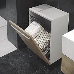 Starax S-8012-A Kapağa Monte Çamaşır Sepeti 35cm Antrasit - Starax